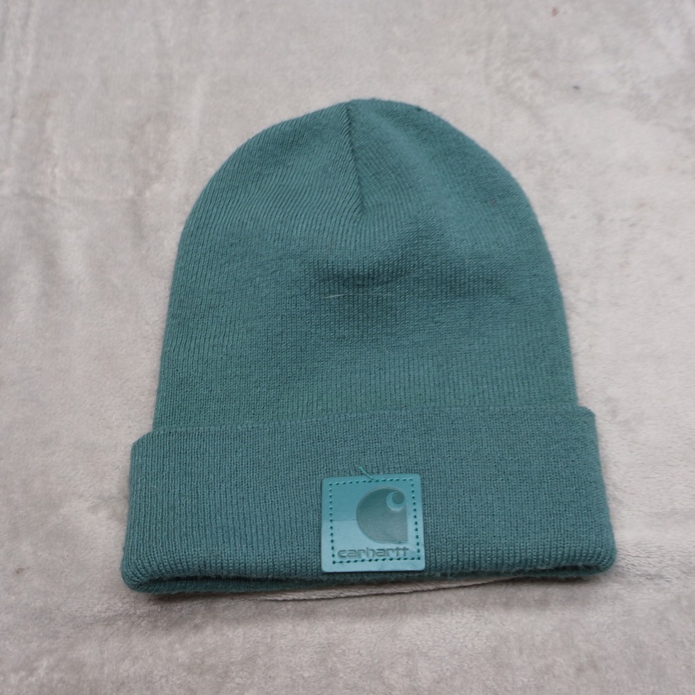 Carhartt Beanie Unisex One Size Blue Tonal Patch Watch Hat Knit Cold Weather